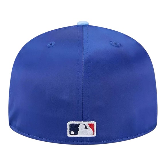 New Era 59FIFTY Toronto Blue Jays Satin Hat Cap Fitted Mens Sz 7 Blue 2-Tone - Picture 2 of 6
